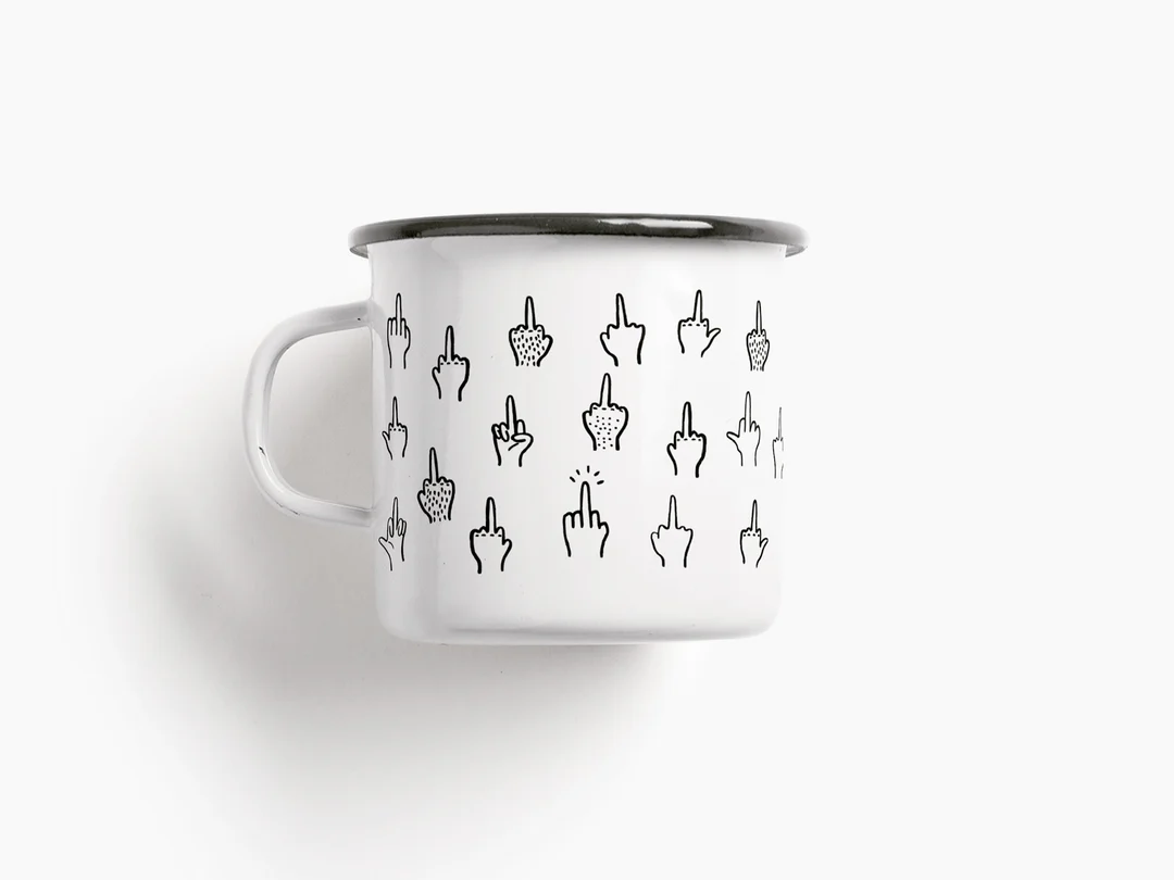 Emaille Tasse F*&k You 300 ml