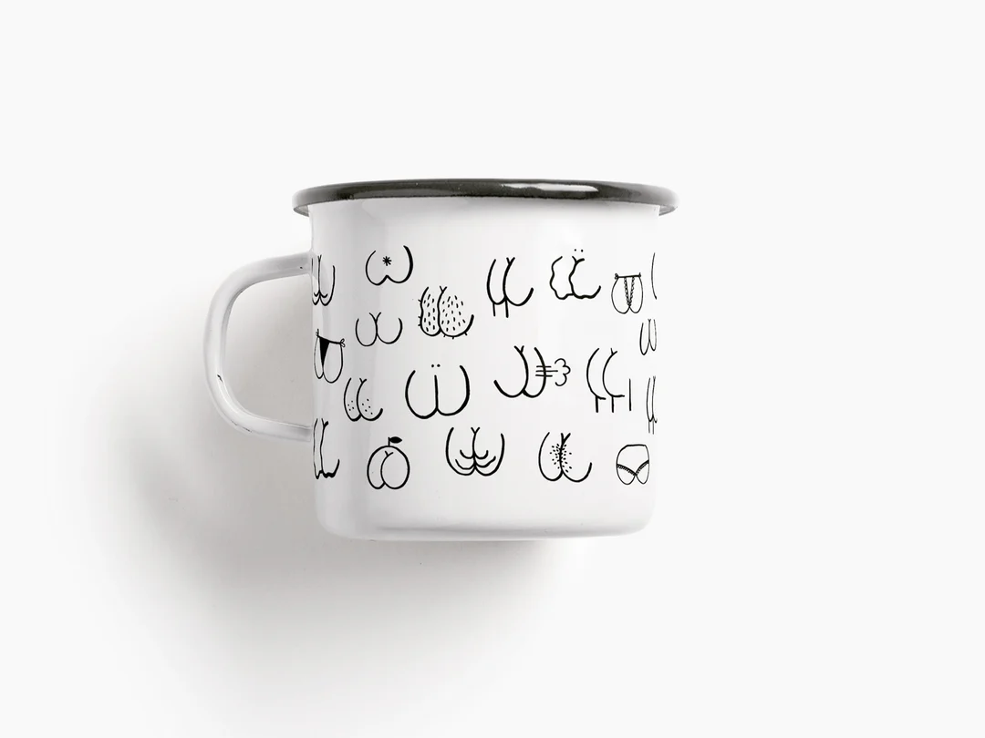 Emaille Tasse Bad Ass 300 ml