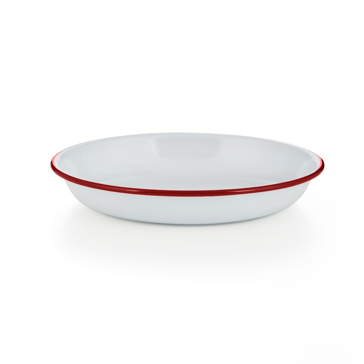 Emaille Reis- und Pasta Teller 24cm