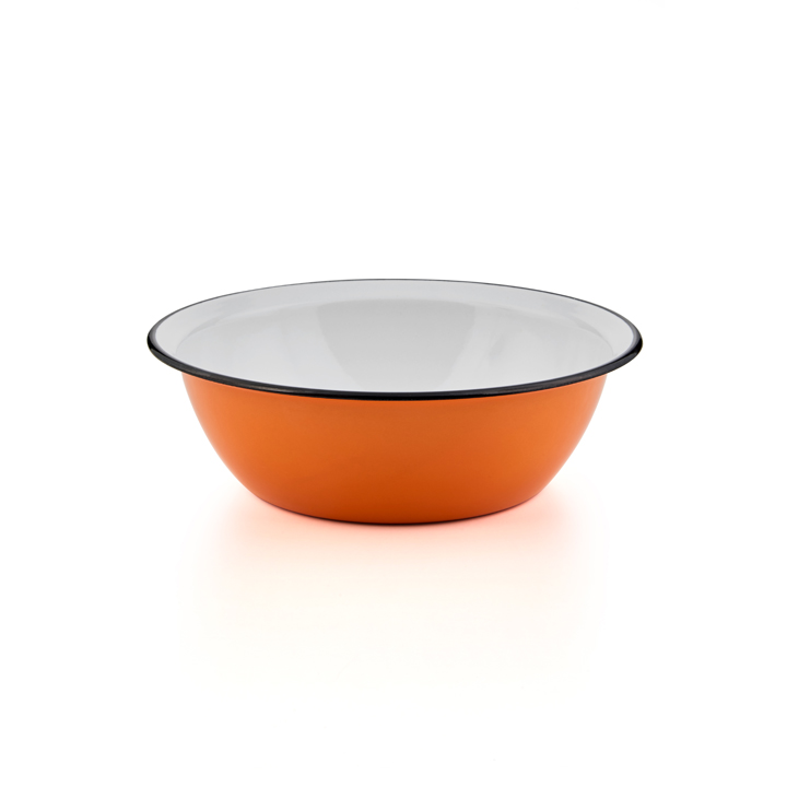 Emaille Schüssel Schale orange 32cm 