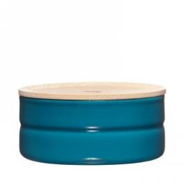 Vorratsdose mit Eschenholzdeckel 615ml Silent Blue