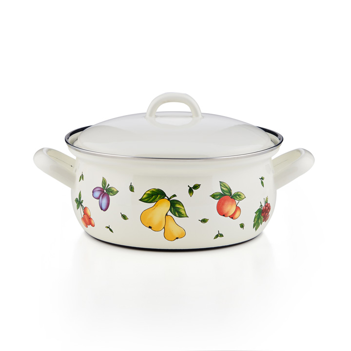 Emaille Riess Kasserolle Fruit Garden  20cm