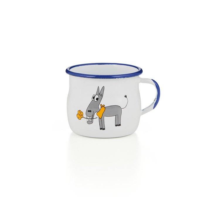 Emaille Kindertasse Esel 
