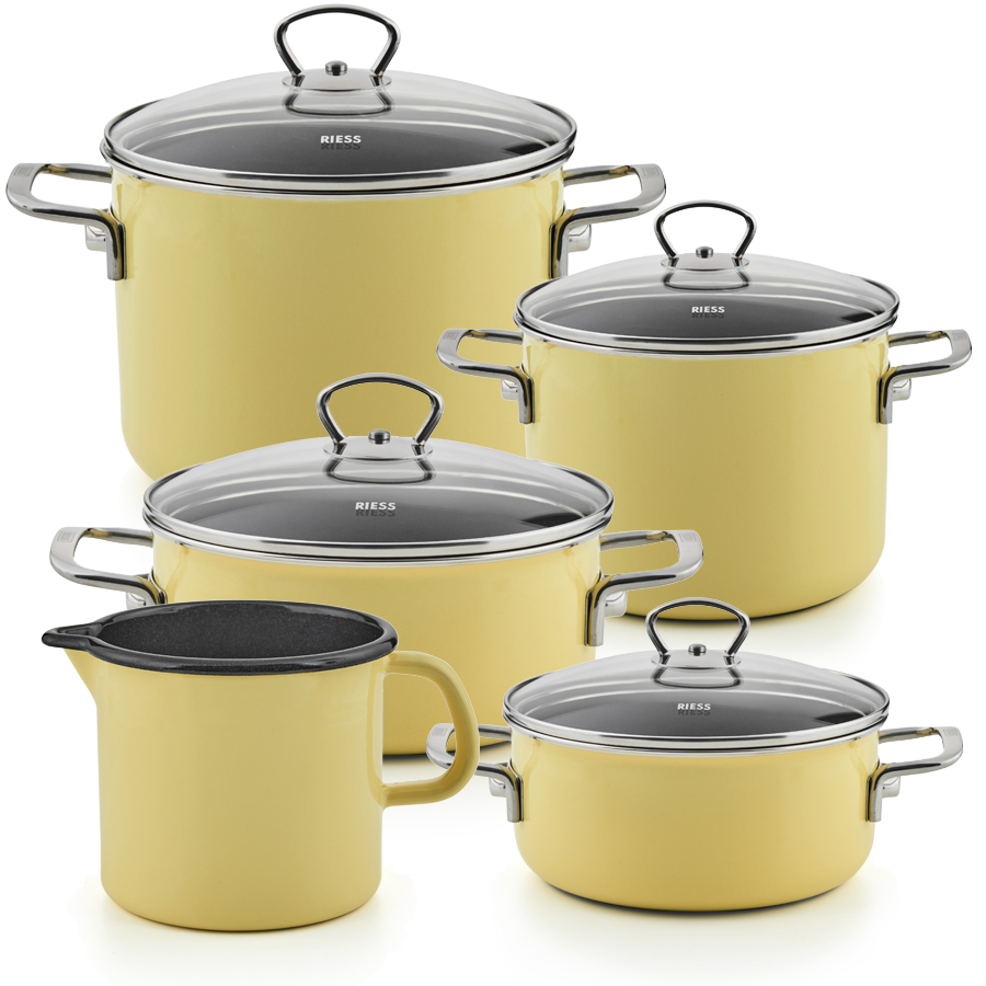 Familienset 5-teilig Lemon Topfset mit Schnabeltopf - extrastark