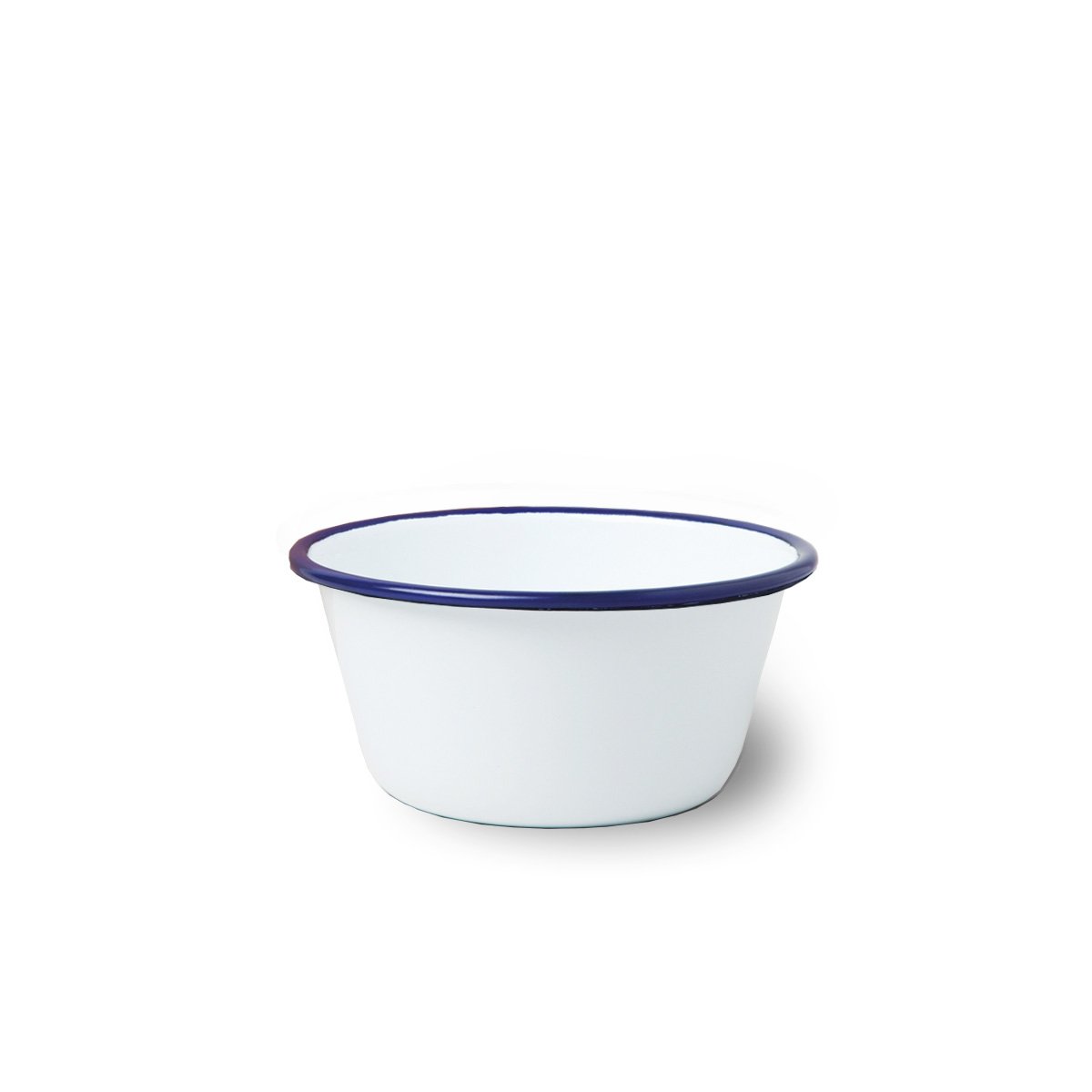 Falcon Emaille Schüssel weiß mit blauem RandBowl 12cm