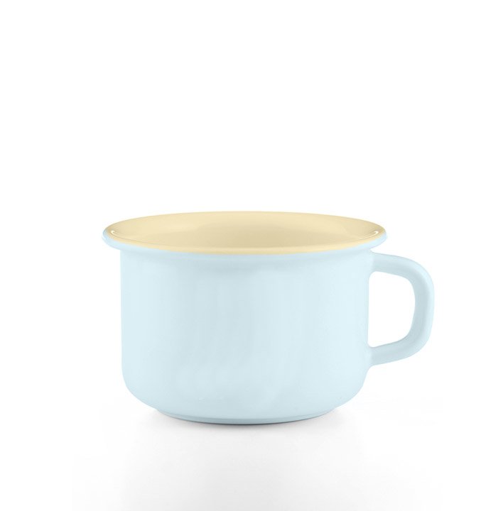 Riess emaille kaffeeschale hellblau 0,4 Liter pastell