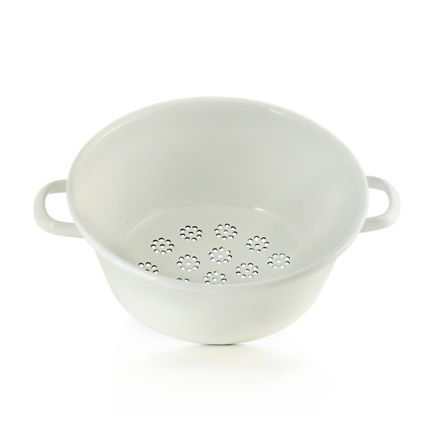 Riess Emaille Gemüsesieb Duchschlag weiß 26cm
