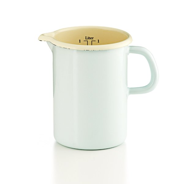Riess Emaille Küchenmaß Litermaß 1 Liter pastell türkis