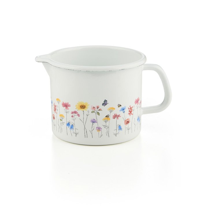 Riess Emaille Schnabeltopf Flora 1,7 Liter