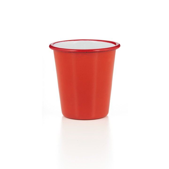 Falcon Emaille Becher Tumbler rot