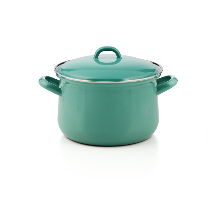 Riess Emaille Fleischtopf Nature Green Medium 