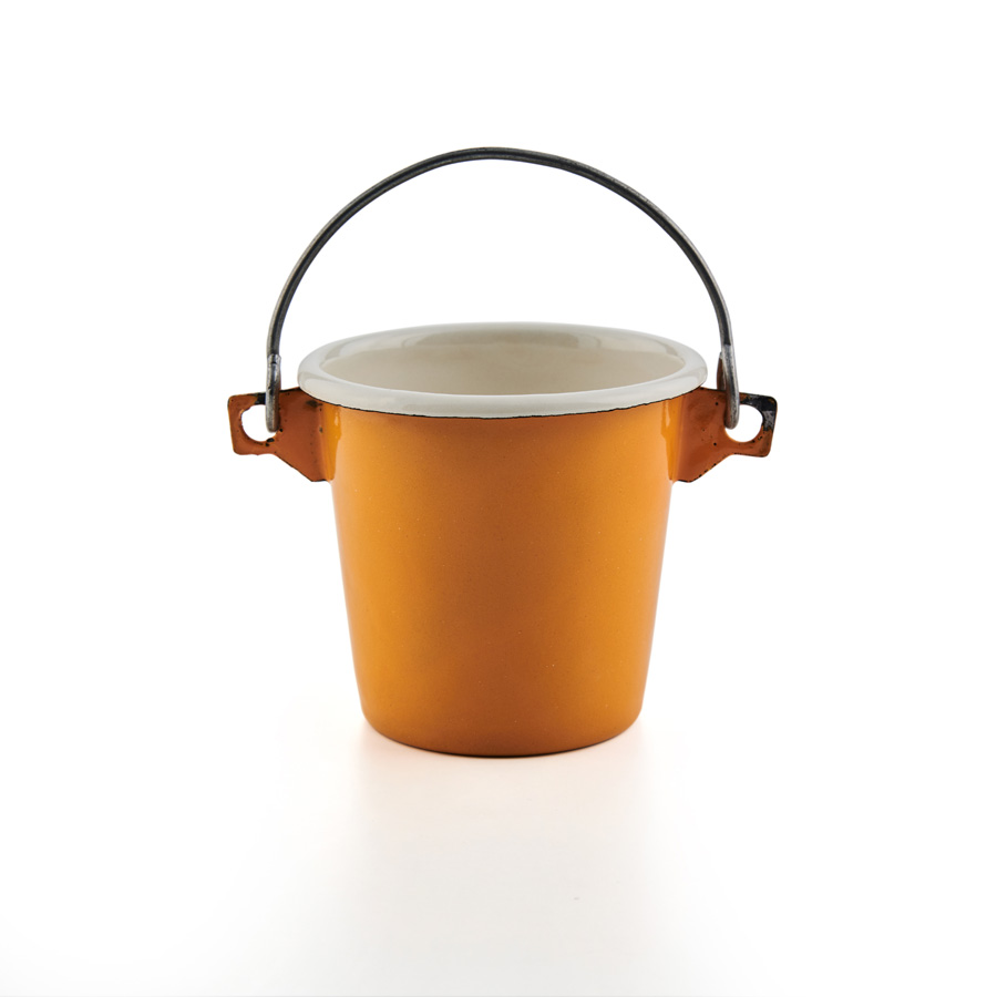 Emaille Eimer Kindereimer Mini Eimer gelb