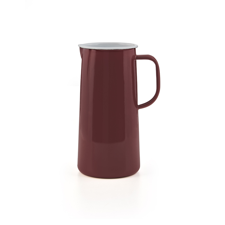Falcon Emaille Wasserkanne, Wasserkrug, Krug, Vase Burgundy