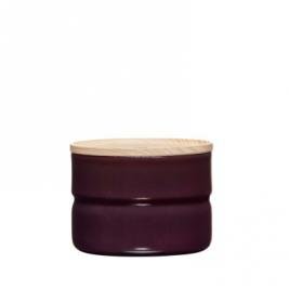 Vorratsdose mit Eschenholzdeckel 230ml Dark Aubergine