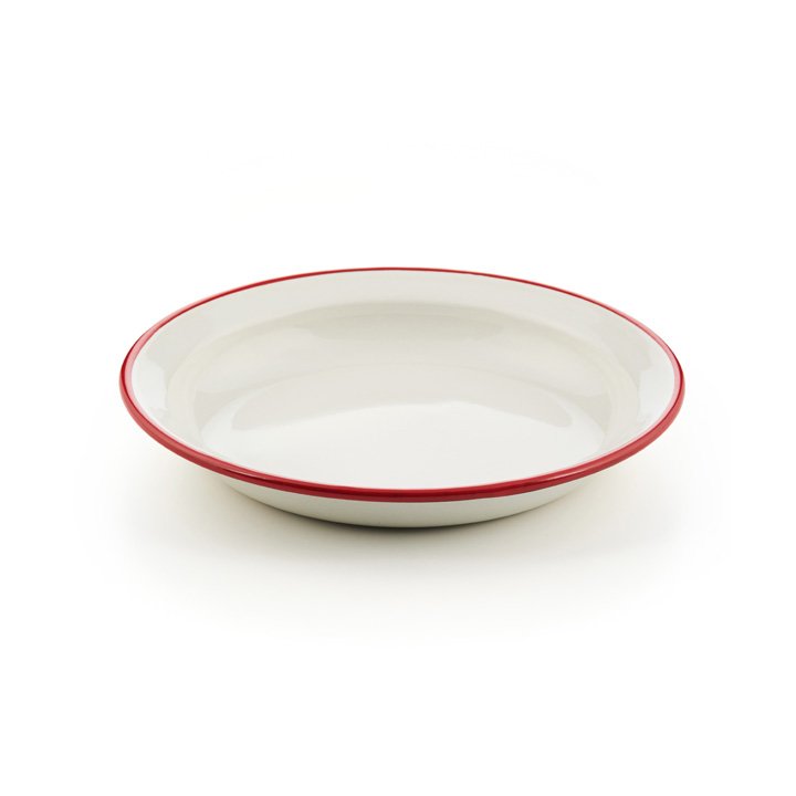 Emaille Teller Bordeaux tief