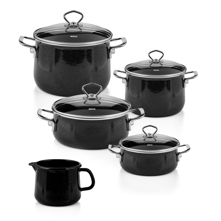 Riess 5er Sets Black Magic Familienset Schnabeltopf