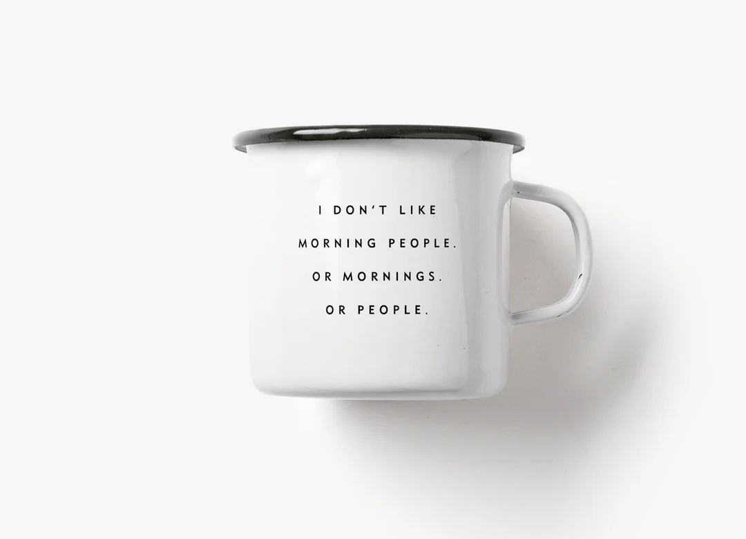 Emaille Emaille Tasse Morning People 300 ml