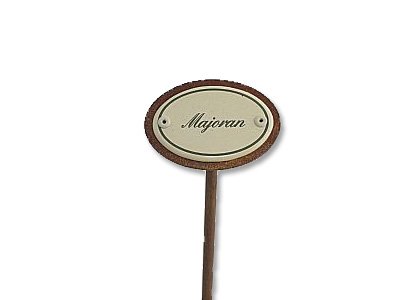Emaille Kräuterstecker Kräuterschild Majoran