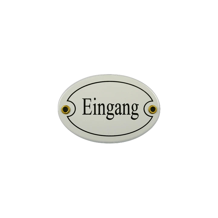 Emaille Schild Türschild Eingang