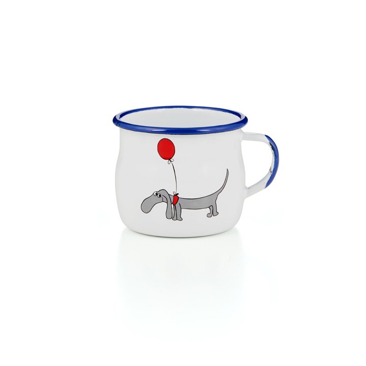 Emaille Kindertasse Dackel