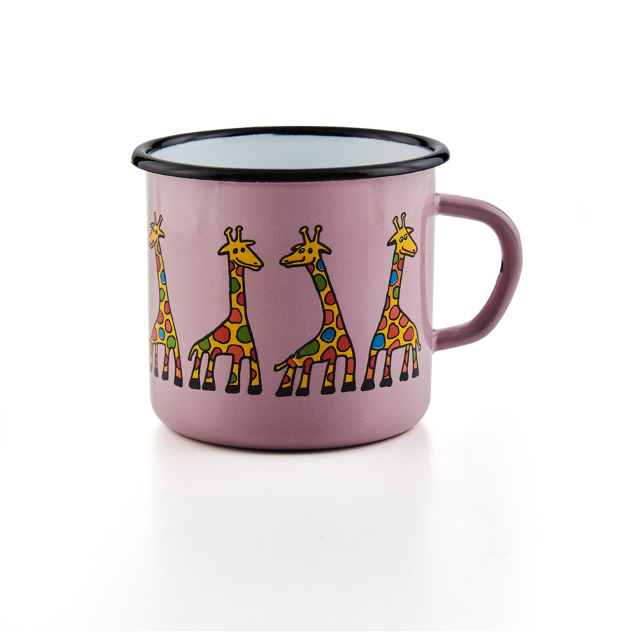 Emaille Kindertasse rosa 350ml