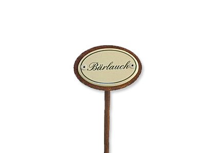 Emaille Kräuterstecker Kräuterschild Bärlauch 