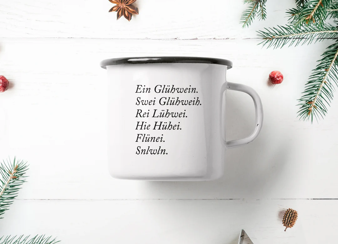 Emaille Emaille Tasse Glühwein 300 ml