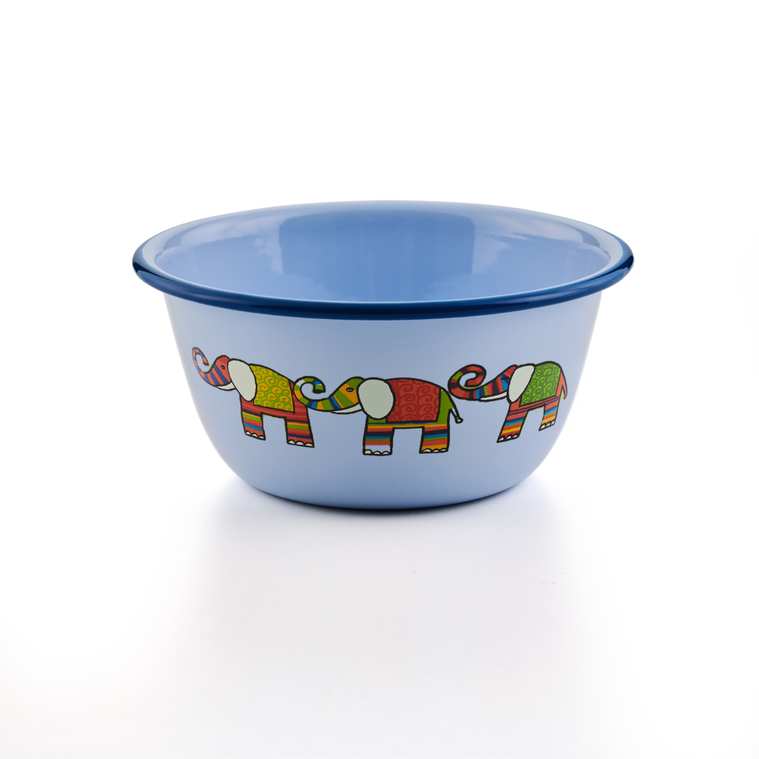 Kinderschüssel 16cm hellblau hoch Giraffe