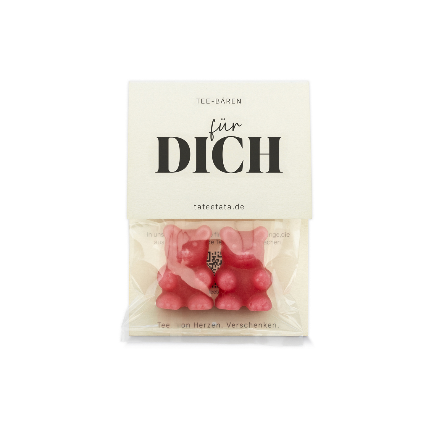 Für Dich | Tee-Bären MINI | Holunder Rhabarber Geschmack