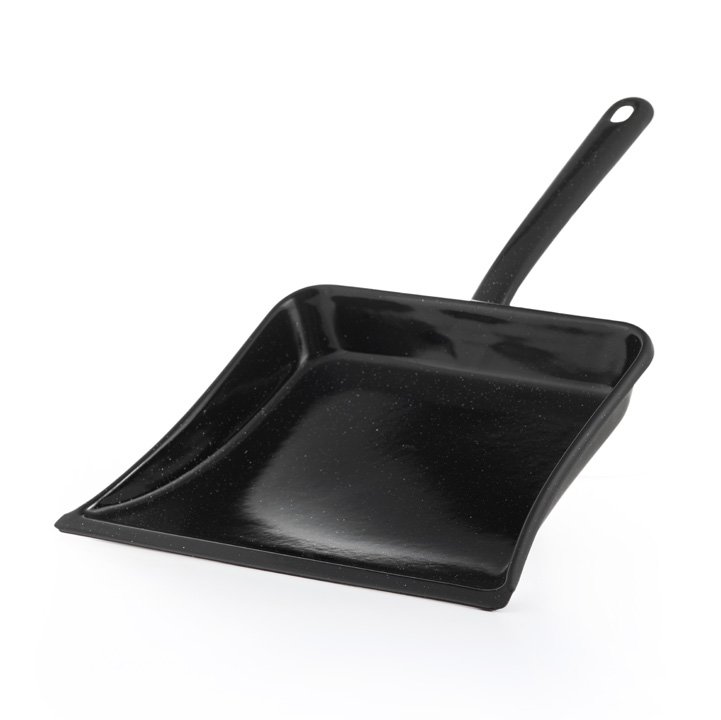 Riess Emaille Staubschaufel Kehrblech schwarz