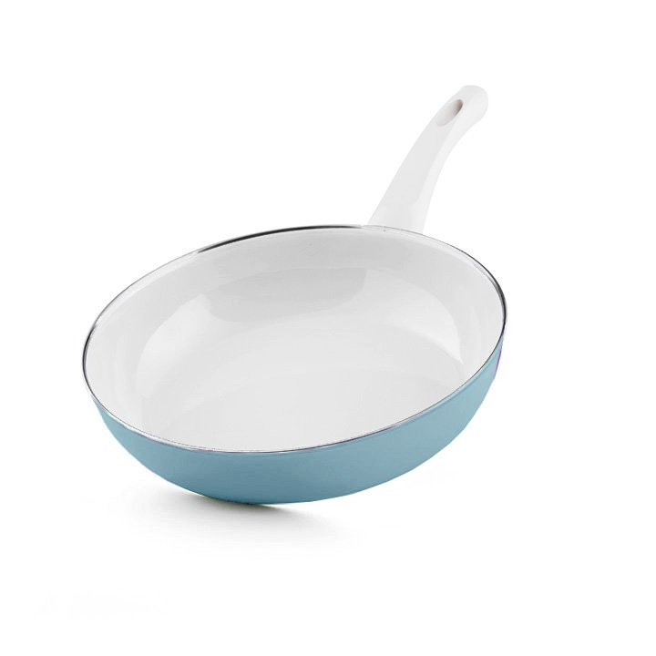 Riess Emaille Ceramicglas Pfanne Ceraglas Emailpfanne blue 28cm
