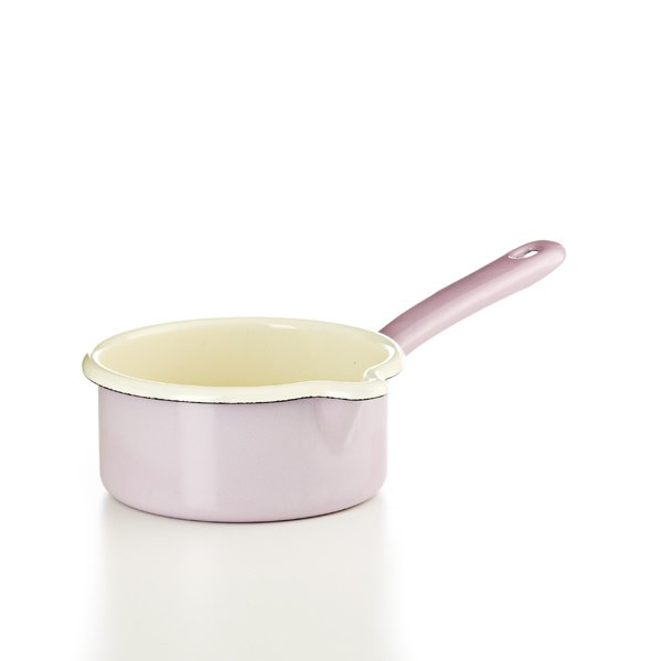 Riess Emaille Stielkasserolle pastell rosa 0,5 Liter