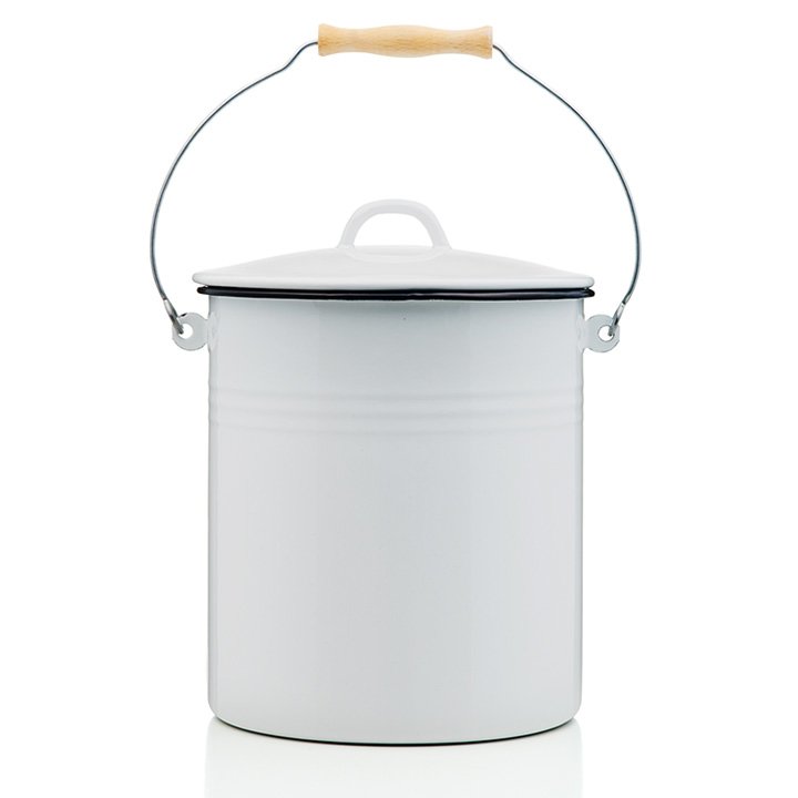 Emaille Eimer weiß 10 Liter Krüger