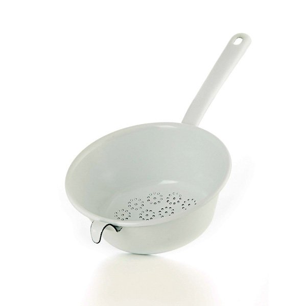 Riess Emaille Stielsieb Passiersieb 18cm weiß