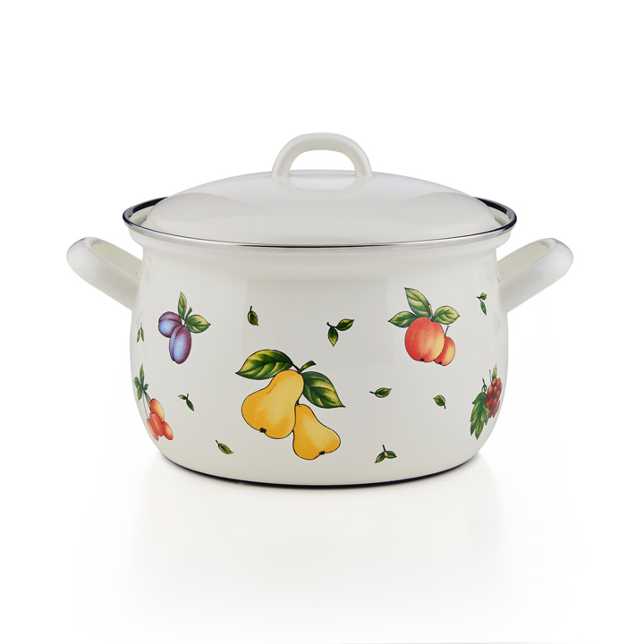 Emaille Riess Fleischtopf Fruit Garden 20cm