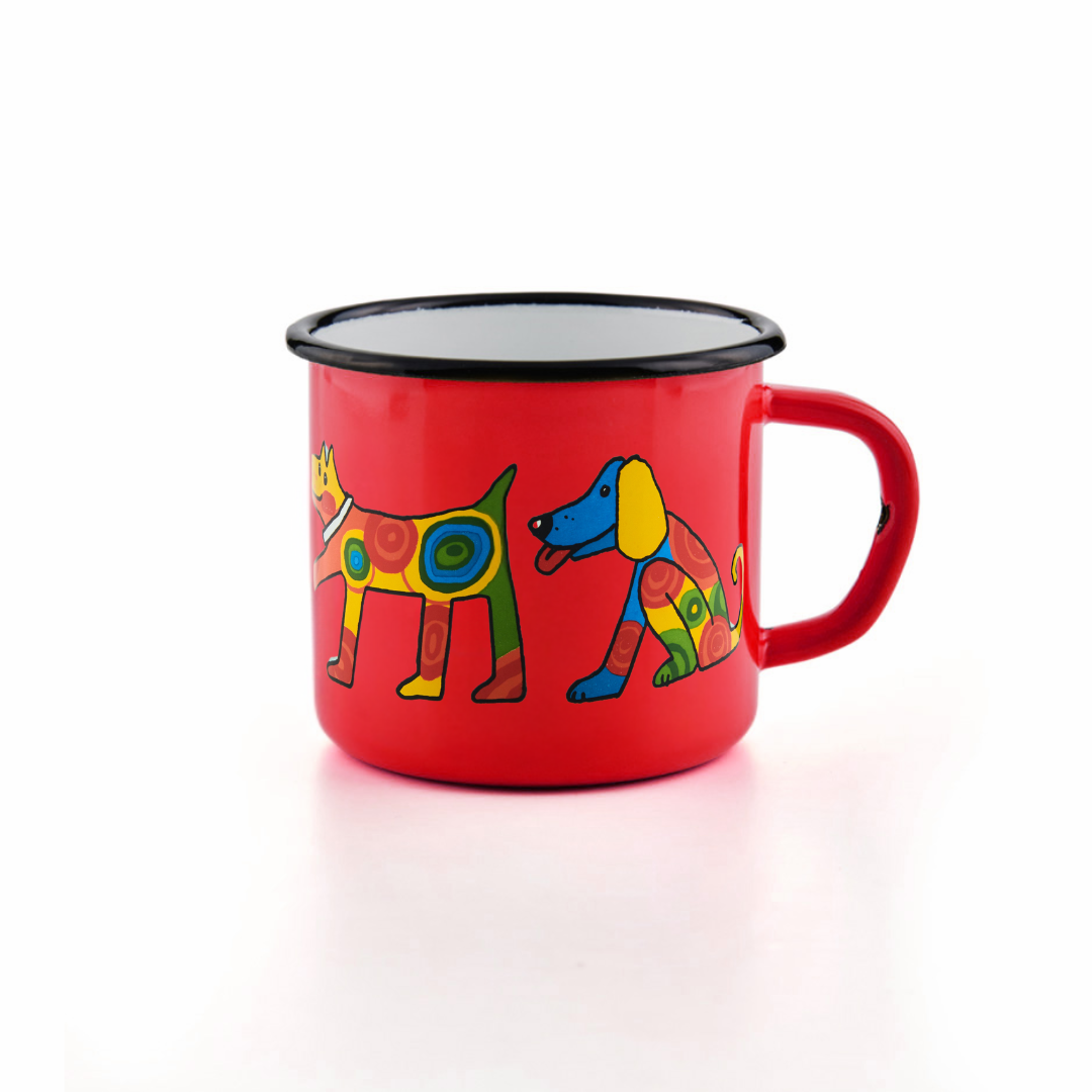 Kindertasse rot 250ml Hund