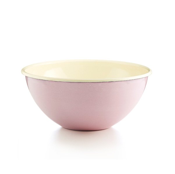 Riess Emaille Obst- und Salatschüssel 26cm Pastell rosa