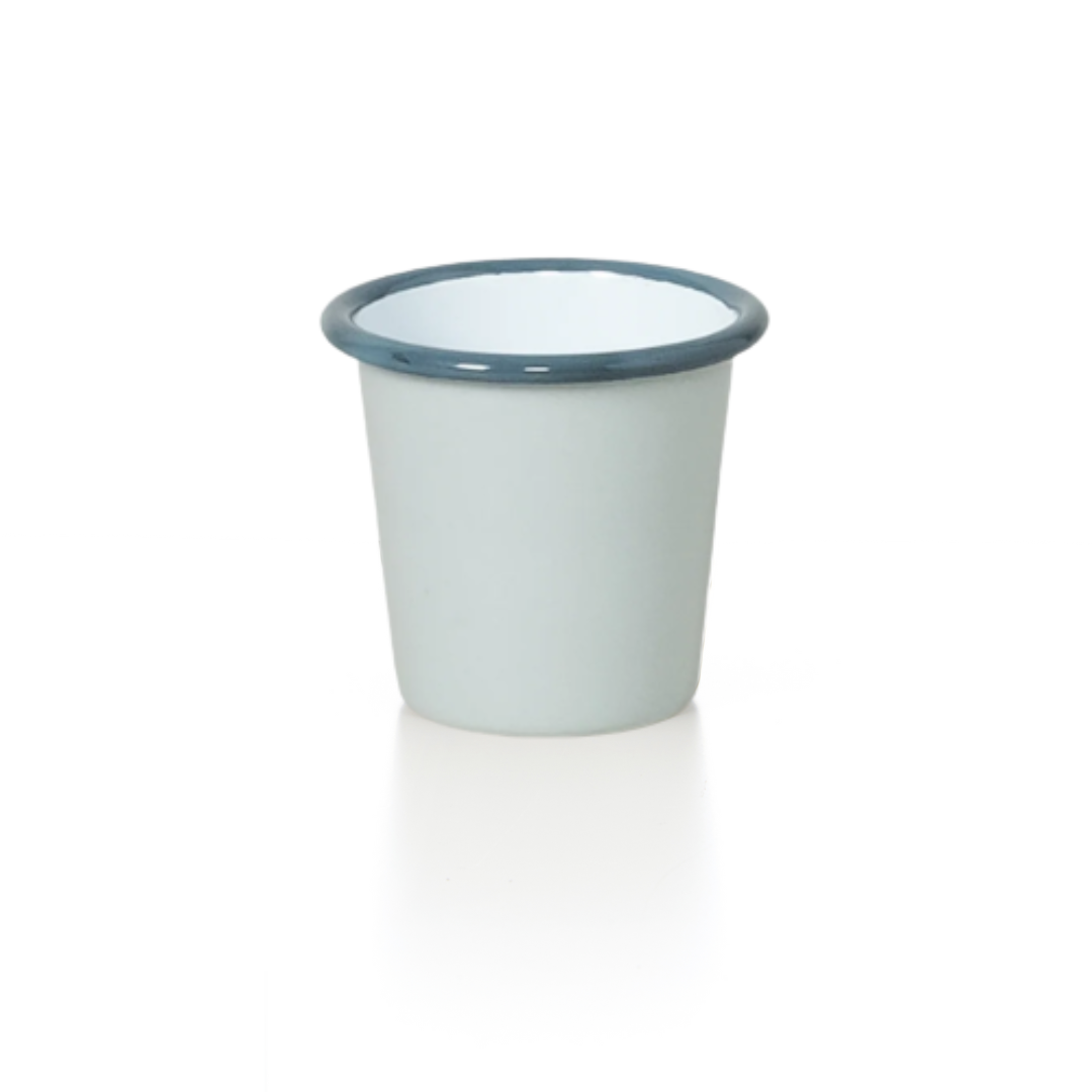 Emaille Mini Becher konisch Oyster Grey 120ml