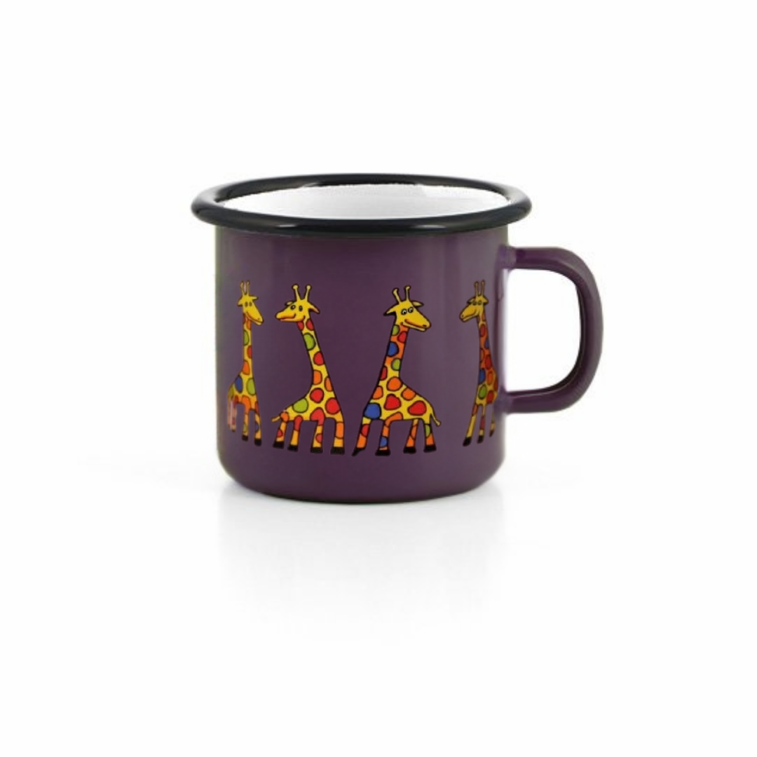 Kindertasse lila 250ml Giraffe