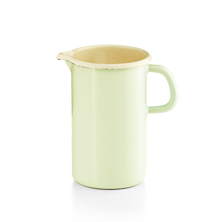 Riess Emaille Krug 2 Liter pastell nilgrün bunt Kanne