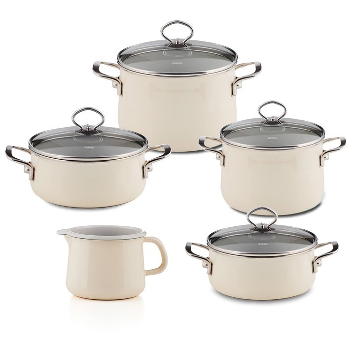 Riess 5er Sets Avorio Familienset Schnabeltopf
