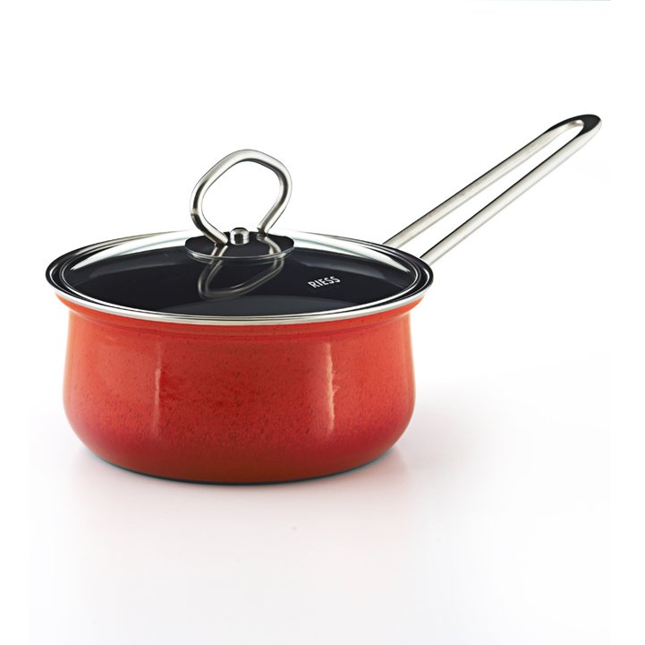 Riess Emaille Stielkasserolle Corall 1 Liter