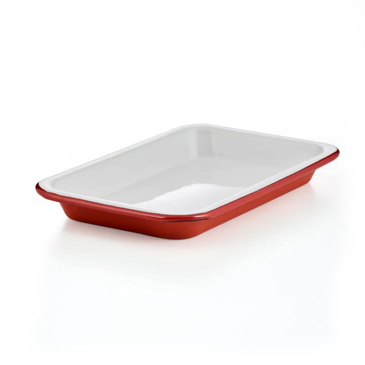 Falcon Emaille mini Tablett rot Small tray Pillarbox Red