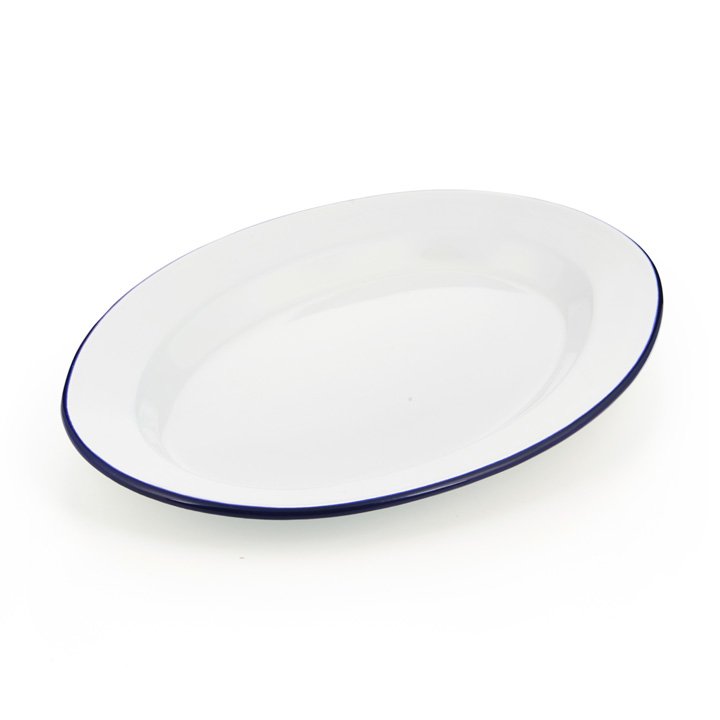Emaille Platte Tablett oval 36cm