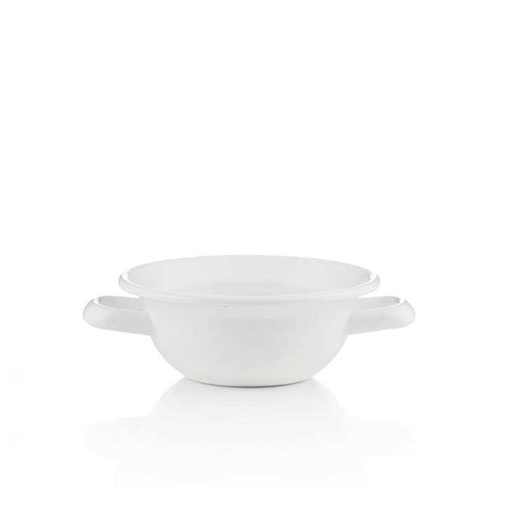 Riess Emaille Miniweitling 14cm weiß