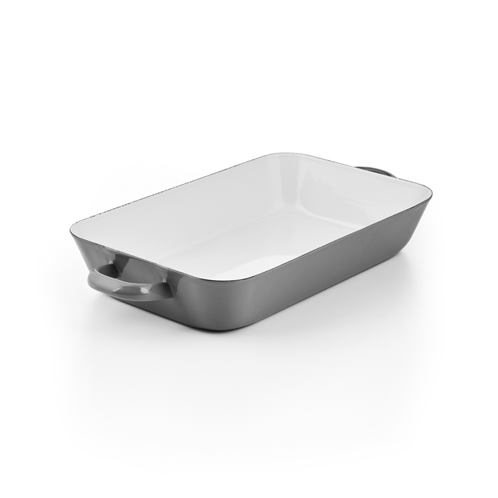 Riess Emaille Auflaufform grau 33/20cm Pure Grey 
