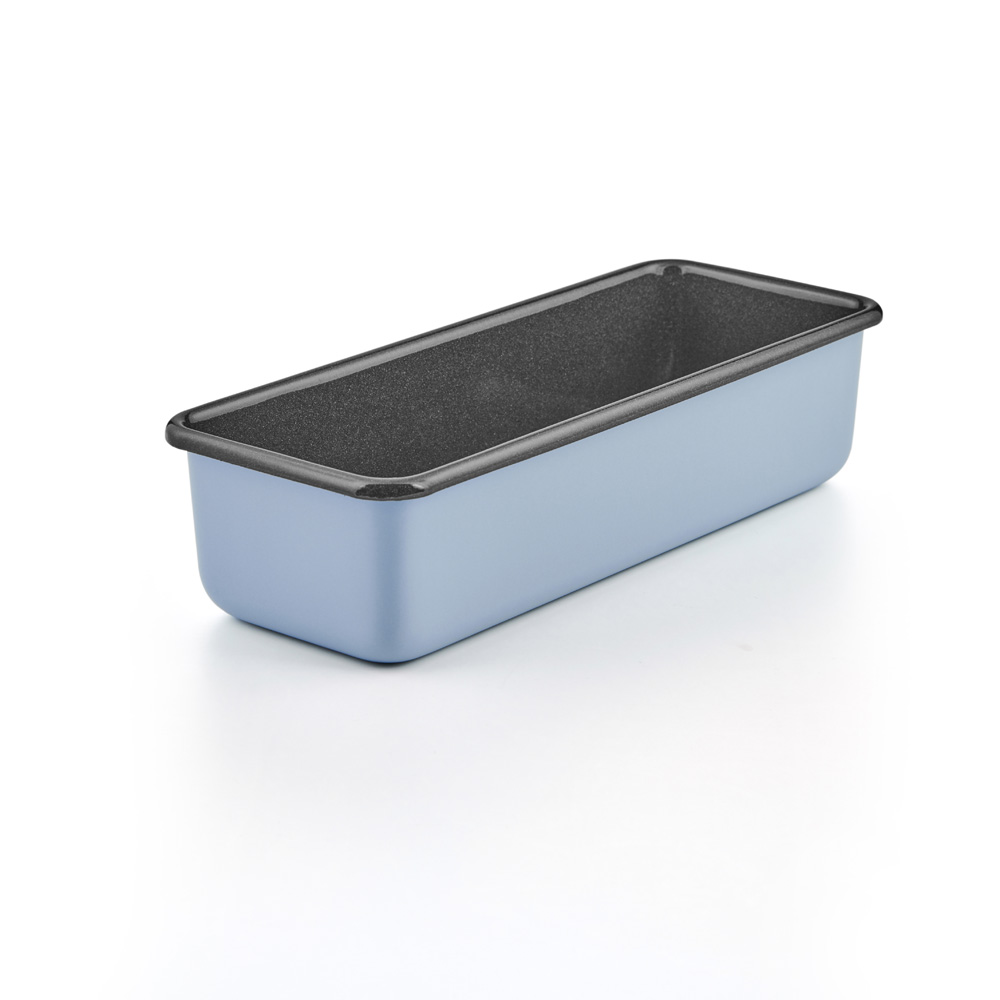 Riess Emaille Königskuchenform 30x10cm Backemaille Blau