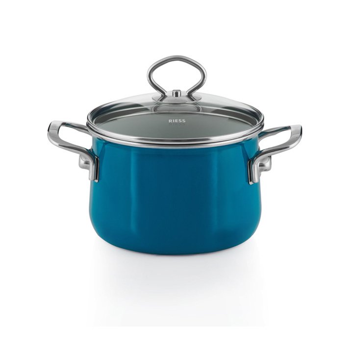 Riess emaille aquamarin fleischtopf 4 Liter nouvelle top 3000