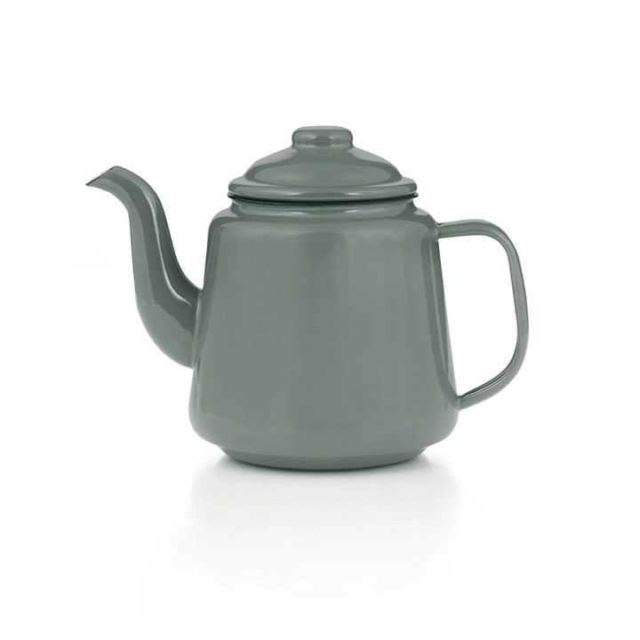 Emaille Teekanne 1,5 Liter grau 