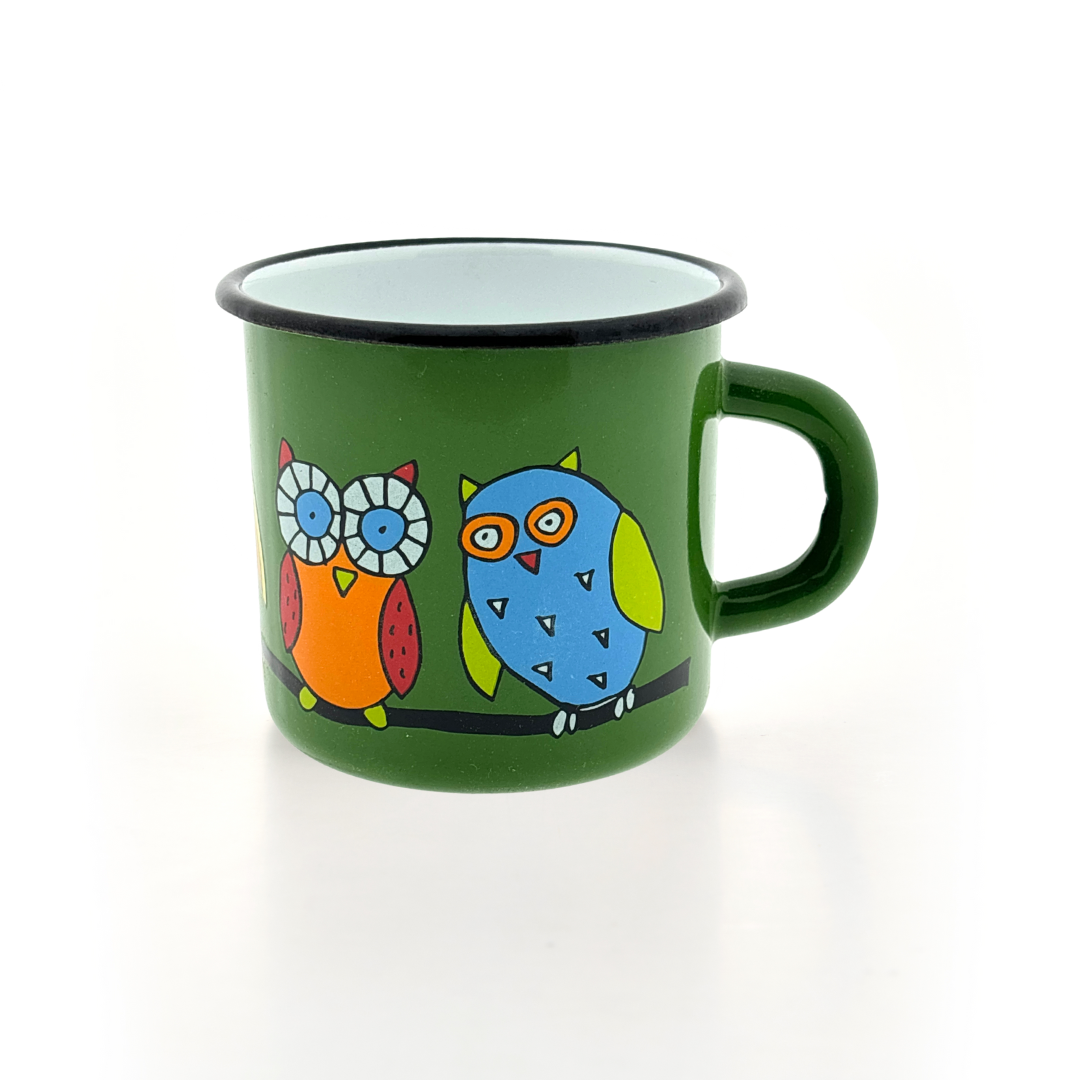 Kindertasse dunkelgrün 250ml Eule